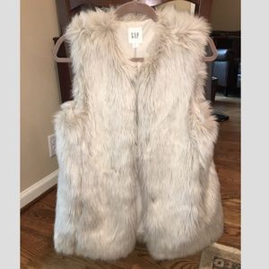 Oversized Faux Fur Vest (Sz XS)